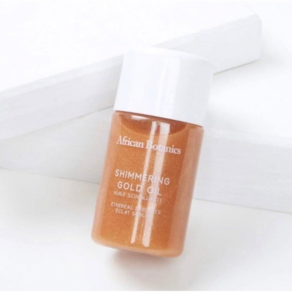 African Botanicals Shimmering Gold Oil.